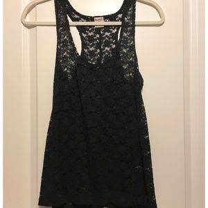 Black lace tank top